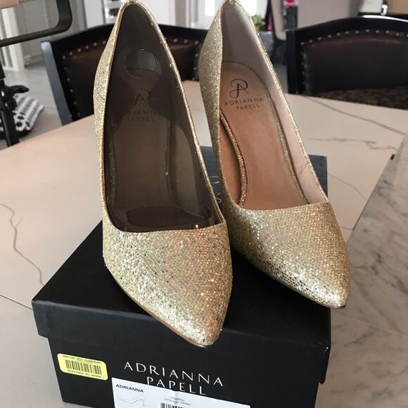 Adrianna Papell Platino Chicago Glitter heels NWT - Picture 2 of 7